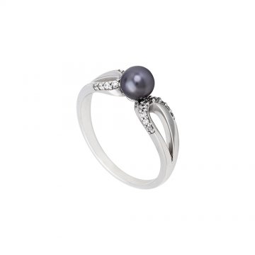 Prsten se syntetickou perlou 125-187-6656