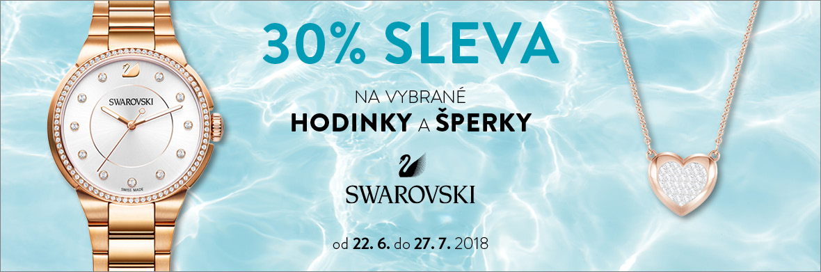 30% SLEVA NA HODINKY A ŠPERKY SWAROVSKI!