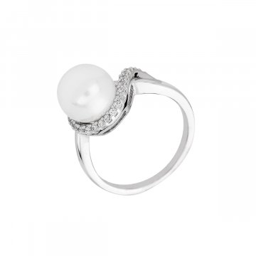 Prsten se syntetickou perlou 125-779-0240