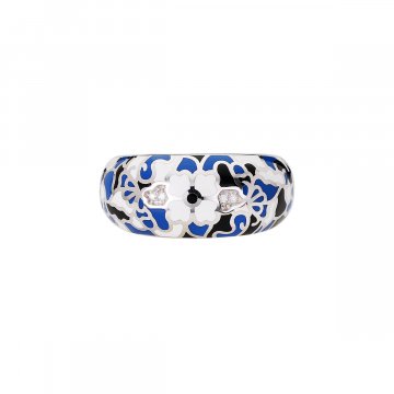 Prsten s imitací kamenů / keramika 128-636-0043