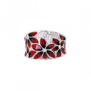 Prsten s imitací kamenů / keramika 128-636-0046