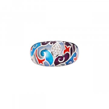 Prsten s imitací kamenů / keramika 128-636-0253
