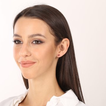 Náušnice se syntetickými kameny 236-238-RU0558