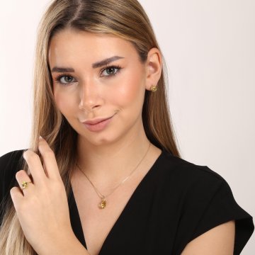 Náušnice s citrínem 234-956-LQ0094