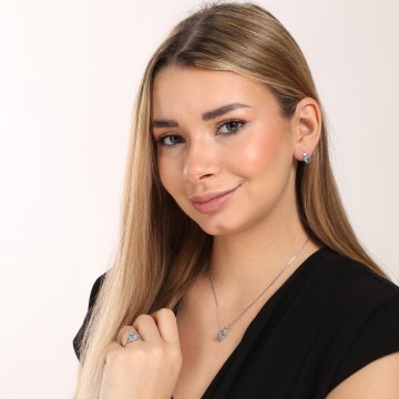Náušnice s topazem 334-956-ST4185