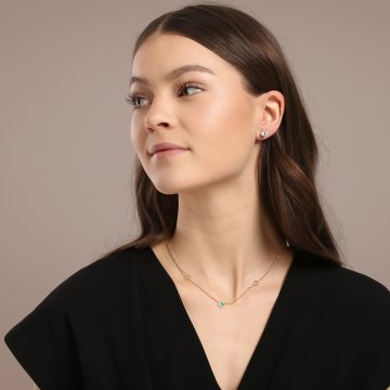 Náhrdelník se syntetickými kameny 276-087-S02629
