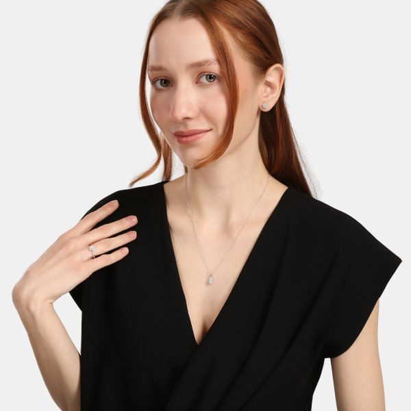 Náhrdelník s laboratorními diamanty 17L-165-173025