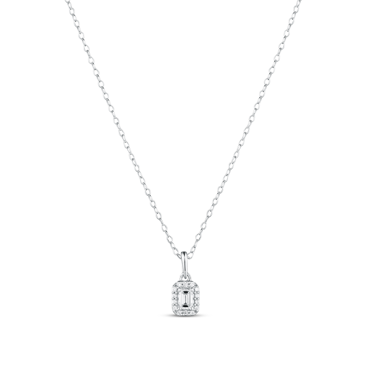 Levně Náhrdelník s laboratorními diamanty 17L-165-177025 1.25g