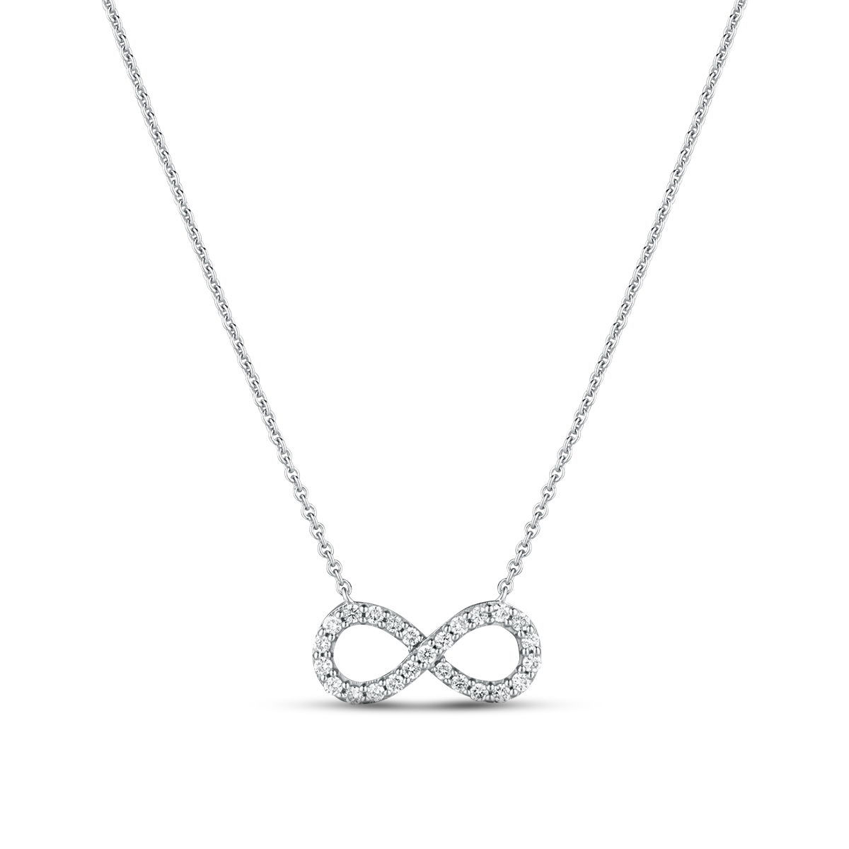 Levně Náhrdelník s laboratorními diamanty 17L-165-331025 2.25g