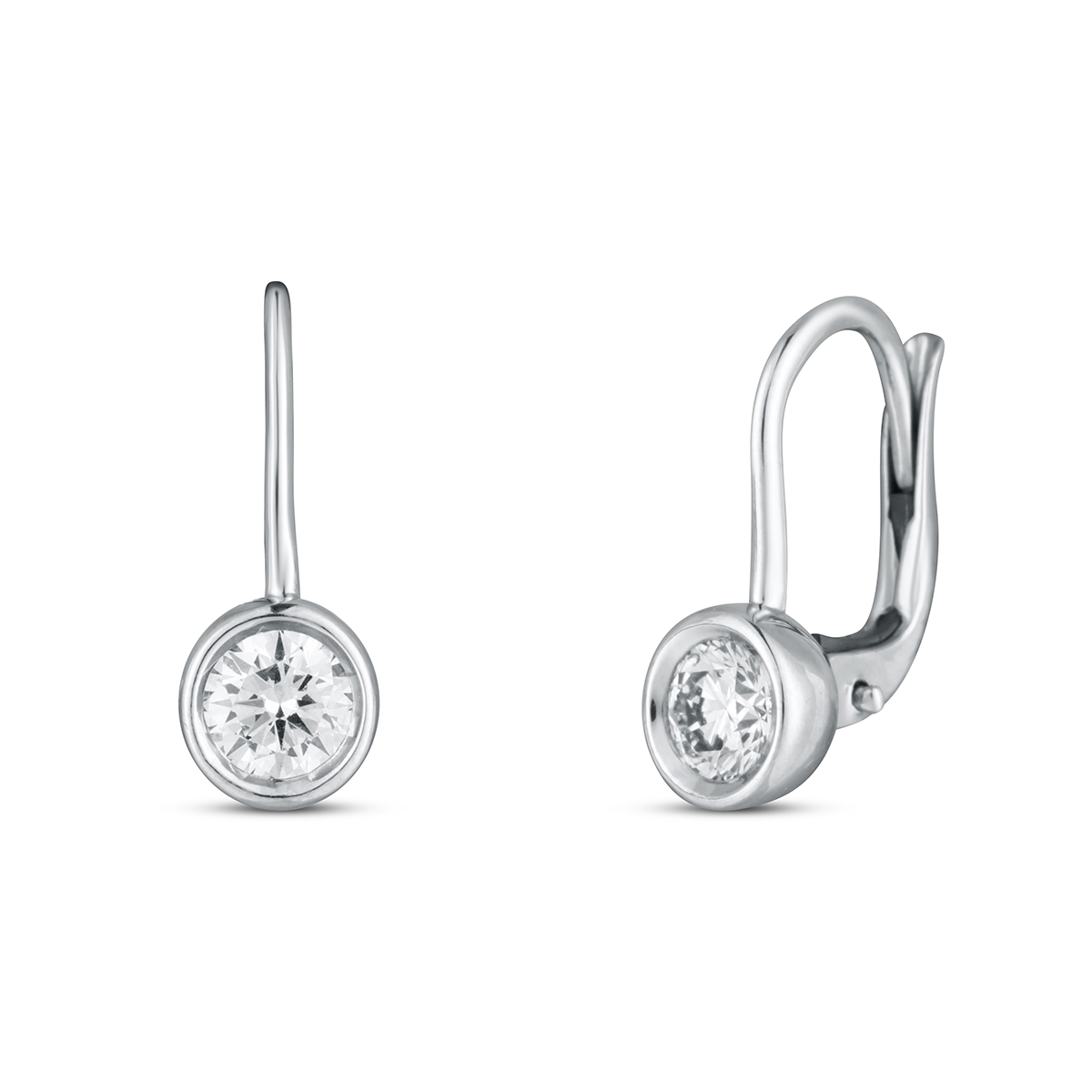 Levně Náušnice s laboratorními diamanty 13L-165-5030PA 1.85g