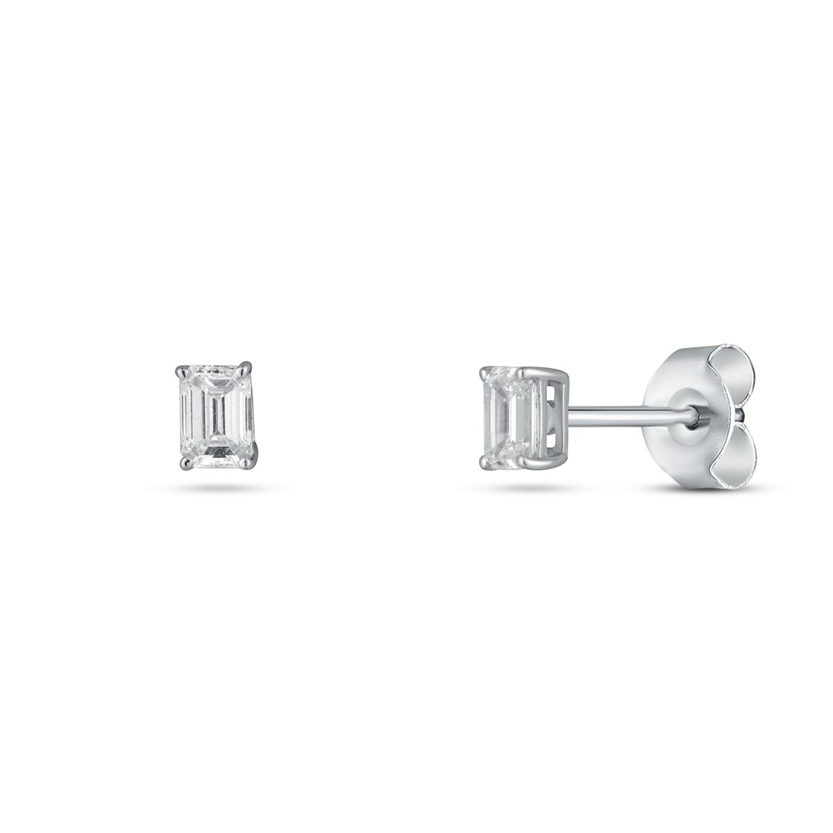 Levně Náušnice s laboratorními diamanty 13L-166-1020PU 0.62g