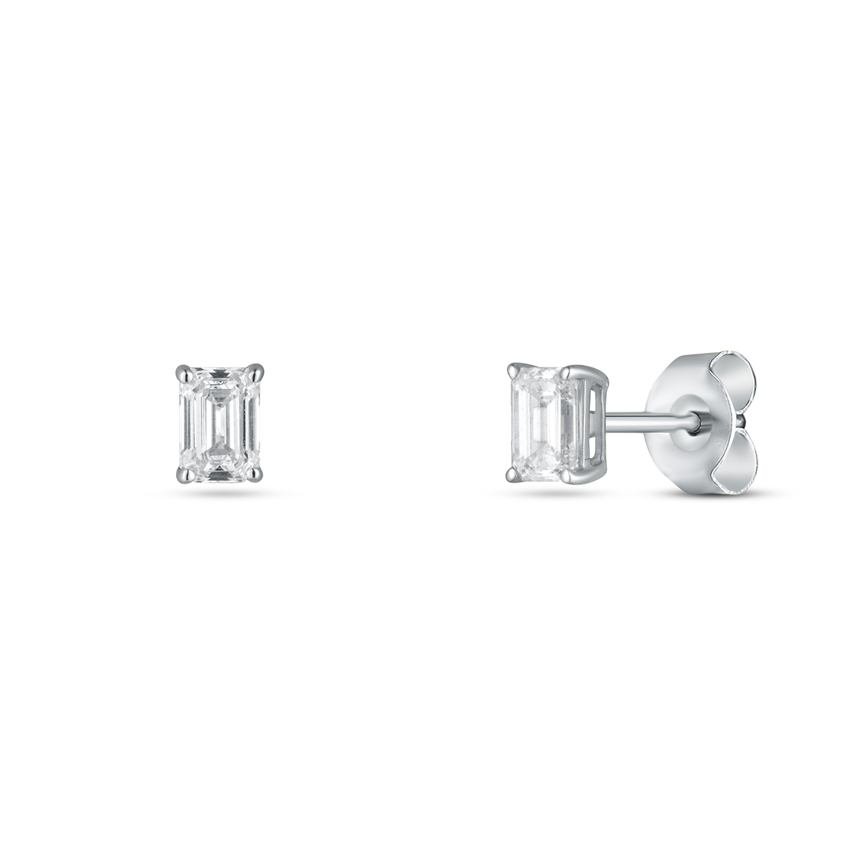 Levně Náušnice s laboratorními diamanty 13L-166-1030PU 0.72g