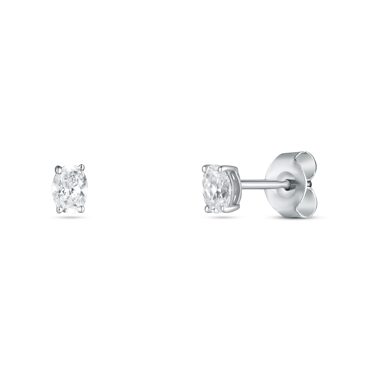 Levně Náušnice s laboratorními diamanty 13L-166-2020PU 0.63g