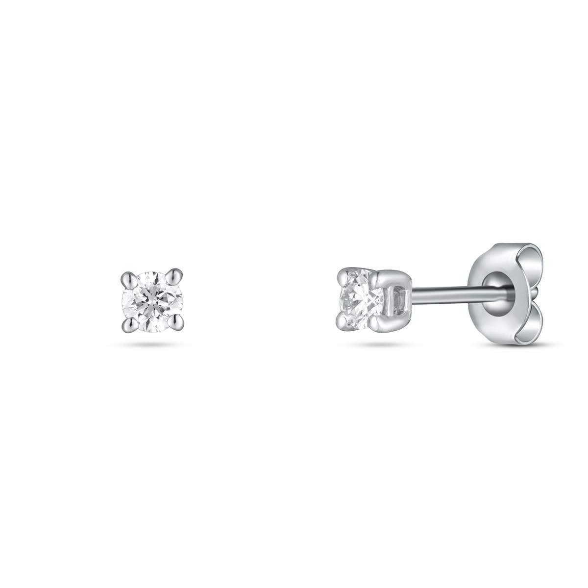 Levně Náušnice s laboratorními diamanty 13L-166-4015PU 0.75g