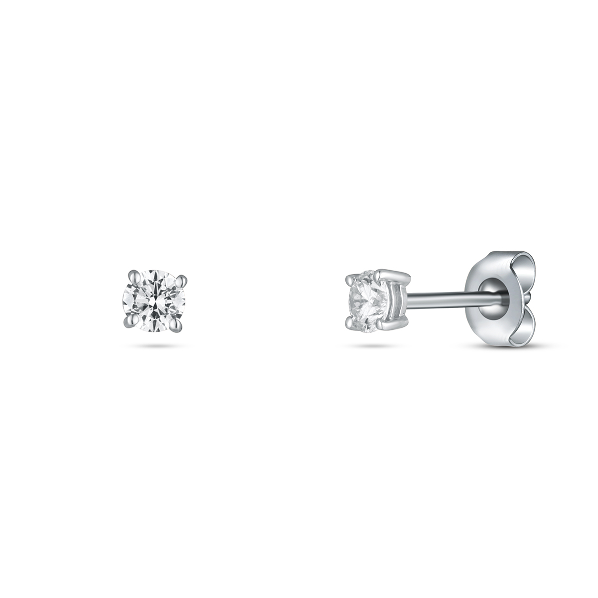 Levně Náušnice s laboratorními diamanty 13L-166-4020PU 0.67g
