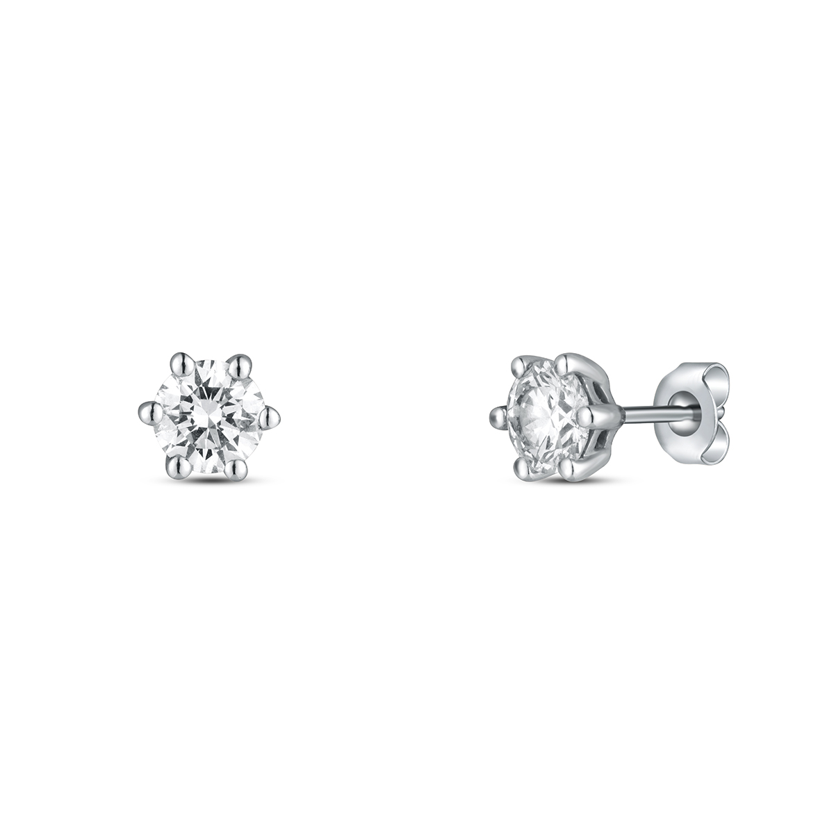 Levně Náušnice s laboratorními diamanty 13L-166-6001PU 1.87g