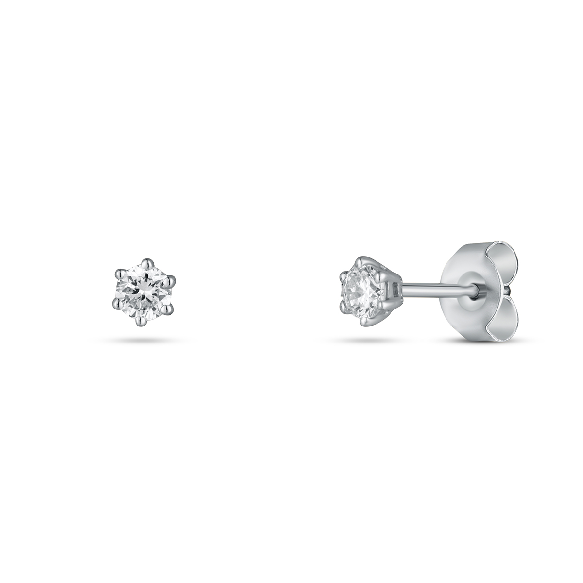 Levně Náušnice s laboratorními diamanty 13L-166-6015PU 0.67g