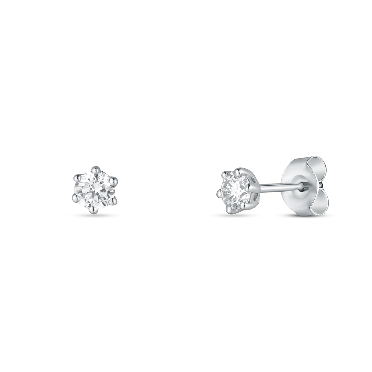 Levně Náušnice s laboratorními diamanty 13L-166-6020PU 0.75g