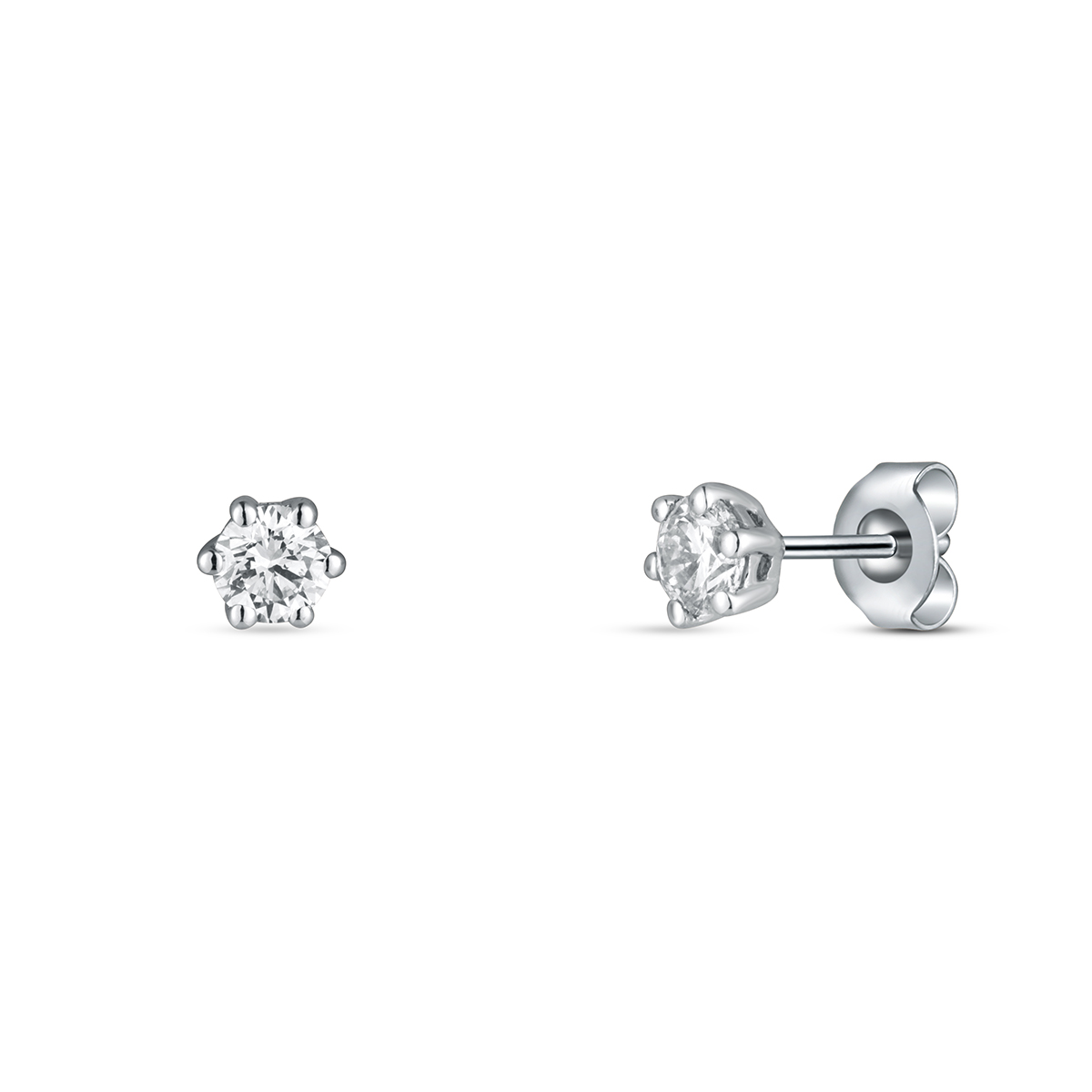 Levně Náušnice s laboratorními diamanty 13L-166-6030PU 0.87g