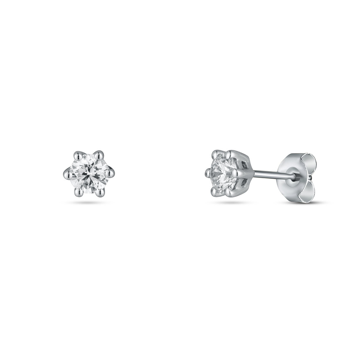 Levně Náušnice s laboratorními diamanty 13L-166-6040PU 1.18g