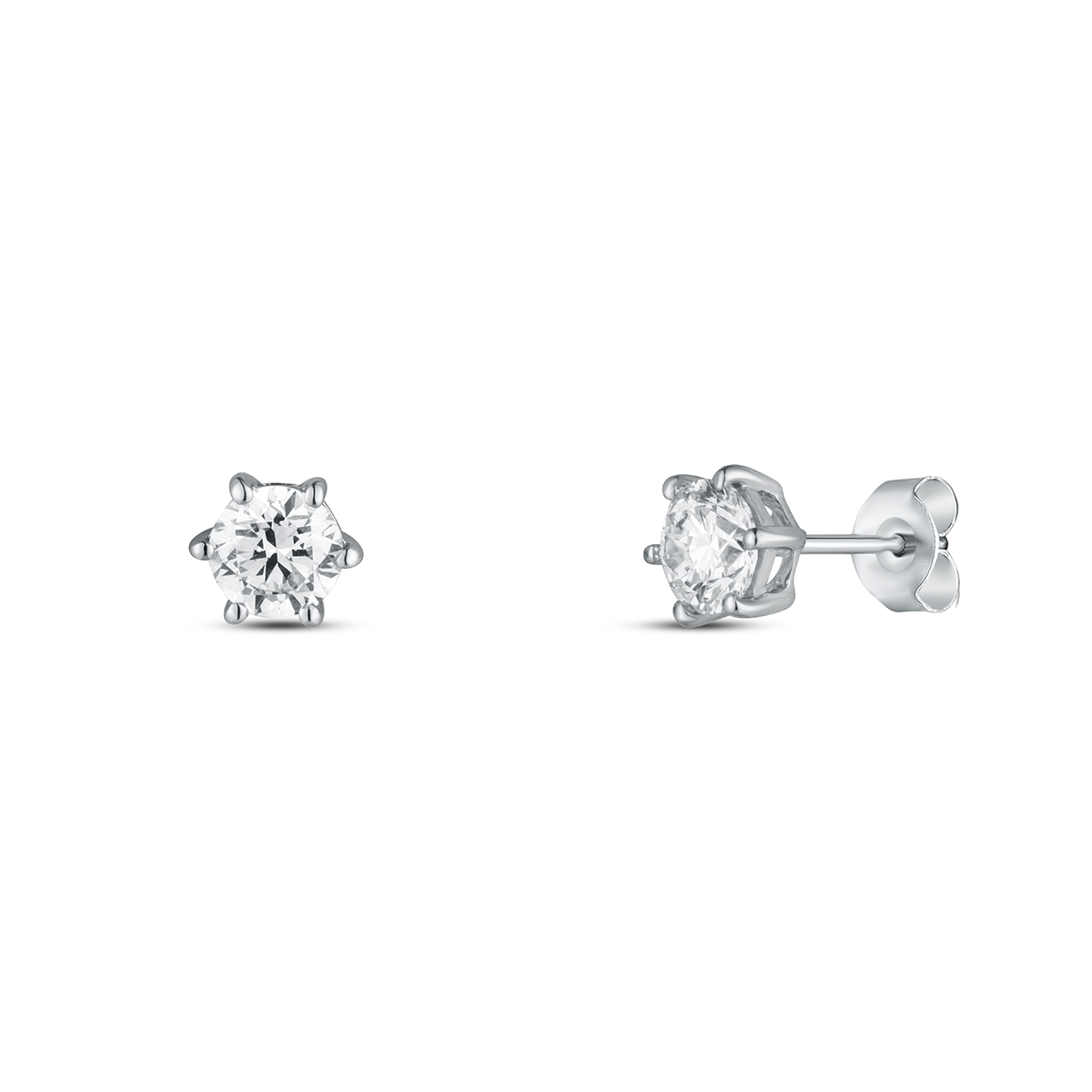 Levně Náušnice s laboratorními diamanty 13L-166-6070PU 1.32g