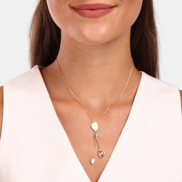 Náhrdelník se syntetickými kameny 676-050-MH1LIL-0000